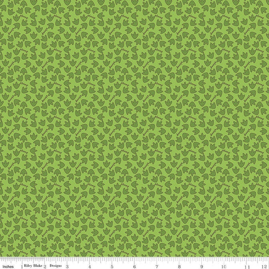 Eat Your Veggies Tracks Green by Sandy Gervais for Riley Blake Fabrics C11116-GREEN