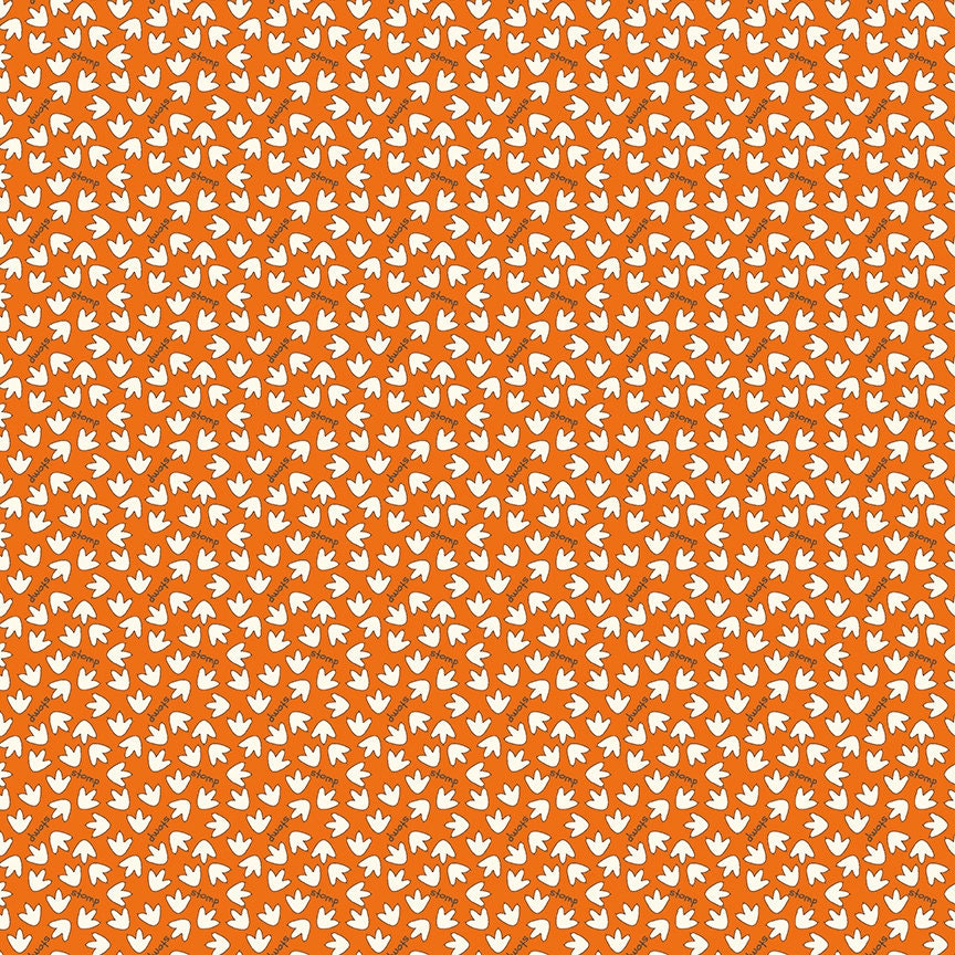 Eat Your Veggies Tracks Orange by Sandy Gervais for Riley Blake Fabrics C11116-ORANGE