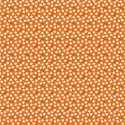 Eat Your Veggies Tracks Orange by Sandy Gervais for Riley Blake Fabrics C11116-ORANGE