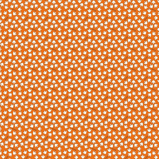 Eat Your Veggies Tracks Orange by Sandy Gervais for Riley Blake Fabrics C11116-ORANGE