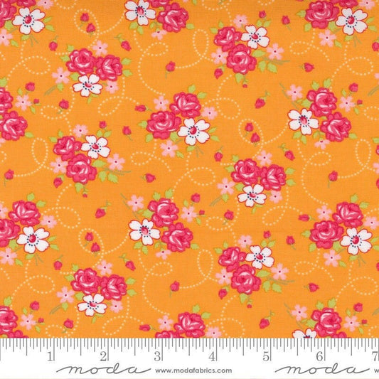 One Fine Day Small Floral Roses Vintage Orange by Bonnie & Camille of Moda Fabrics Fabric Yardage 55231 15