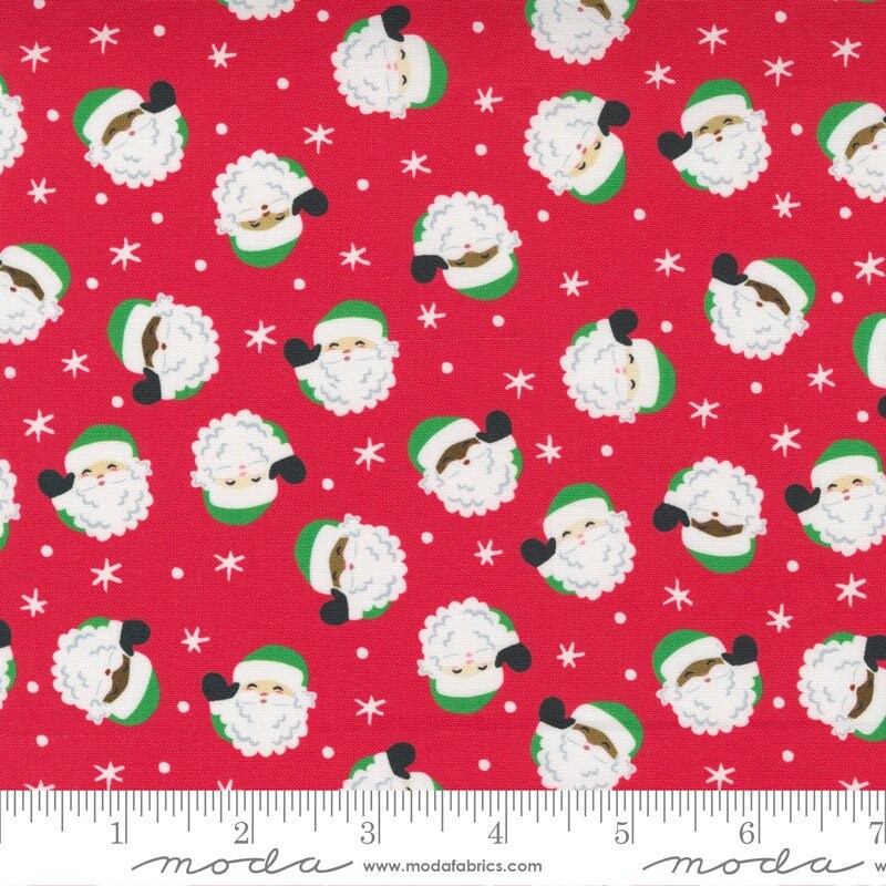 Holiday Essentials Christmas Santa Claus Basic Berry by Stacy Iest Hsu and Moda Fabrics 20740 42