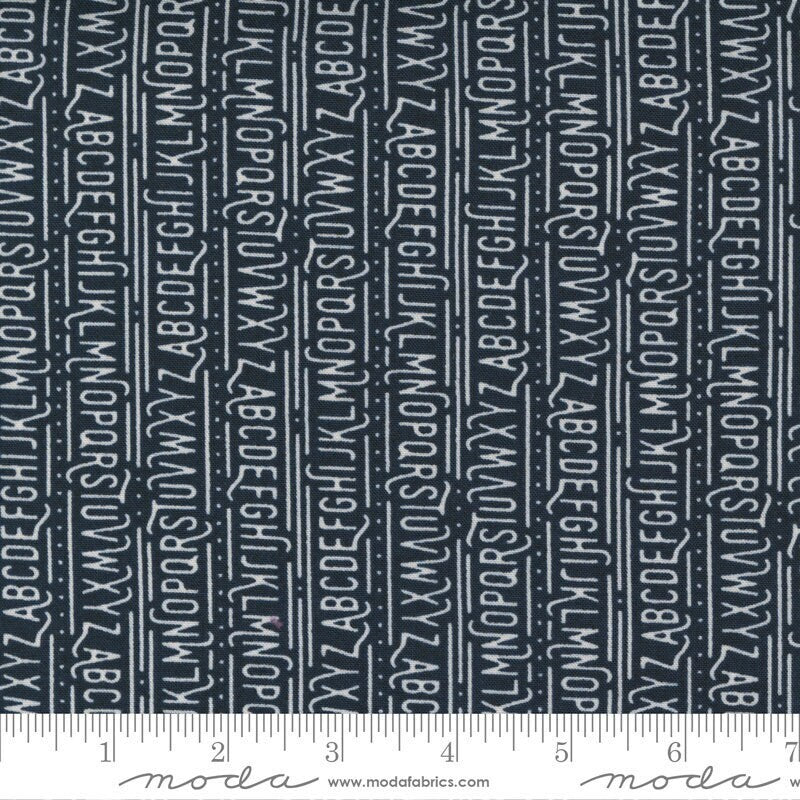 Frankie On The Line Dull Black Yardage by BasicGrey for Moda Fabrics 30673 14