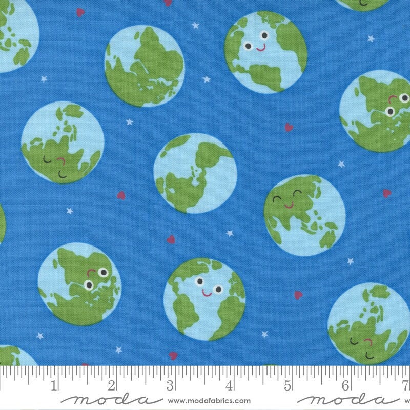 Rainbow Garden Green Planet Water by Abi Hall for Moda Fabrics 35361 16