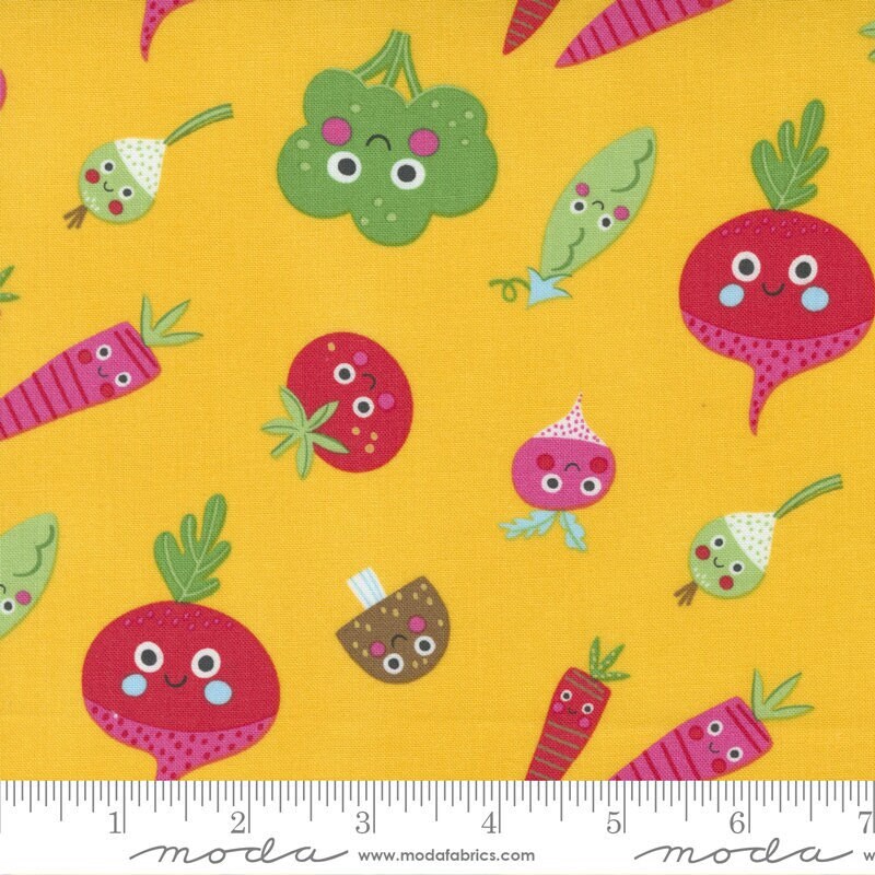 Rainbow Garden Main Veggie Garden Sunshine by Abi Hall for Moda Fabrics 35360 14