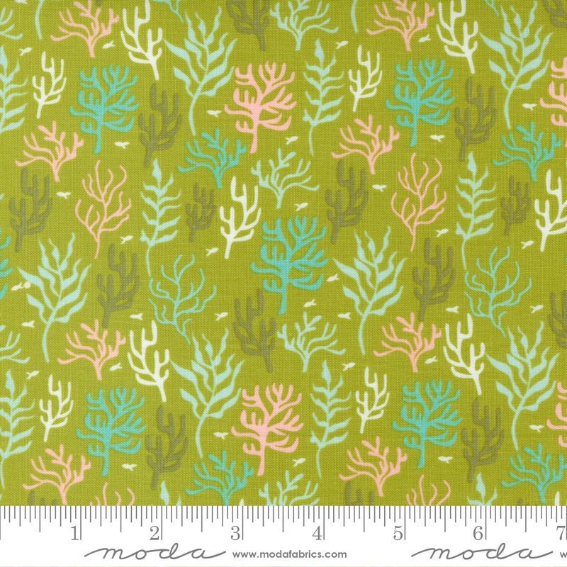 The Sea & Me Coral Garden Seaweed Kelp by Stacy Iest Hsu for Moda Fabrics 20797 16