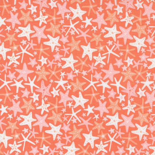 The Sea & Me You're A Star Coral by Stacy Iest Hsu for Moda Fabrics 20796 21