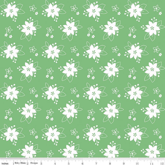 Pixie Noel 2 Floral Green by Tasha Noel for Riley Blake Fabrics C12116-GREEN