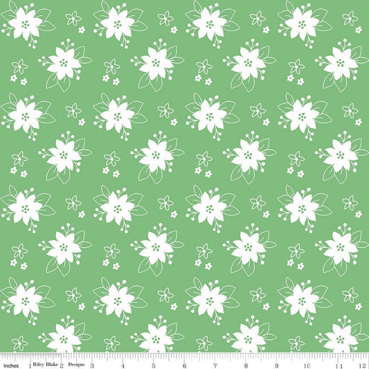 Pixie Noel 2 Floral Green by Tasha Noel for Riley Blake Fabrics C12116-GREEN