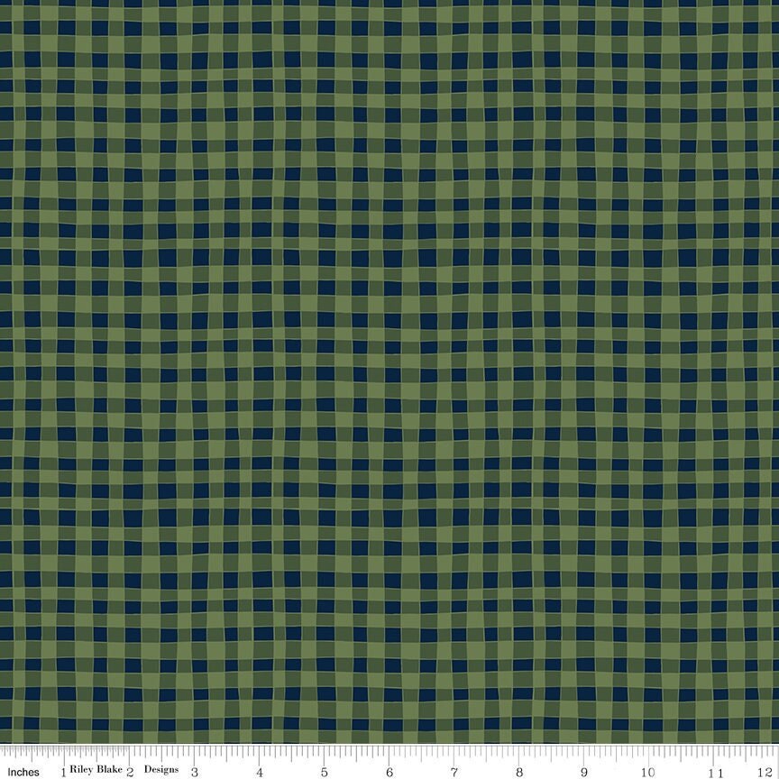 Love you Smore Gingham Olive by Gracey Larson for Riley Blake Fabrics C12143-OLIVE