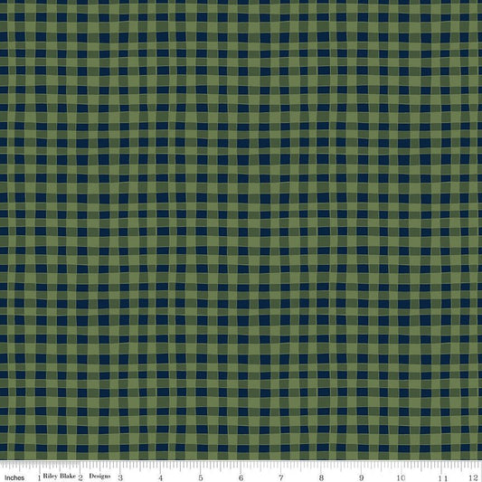 Love you Smore Gingham Olive by Gracey Larson for Riley Blake Fabrics C12143-OLIVE