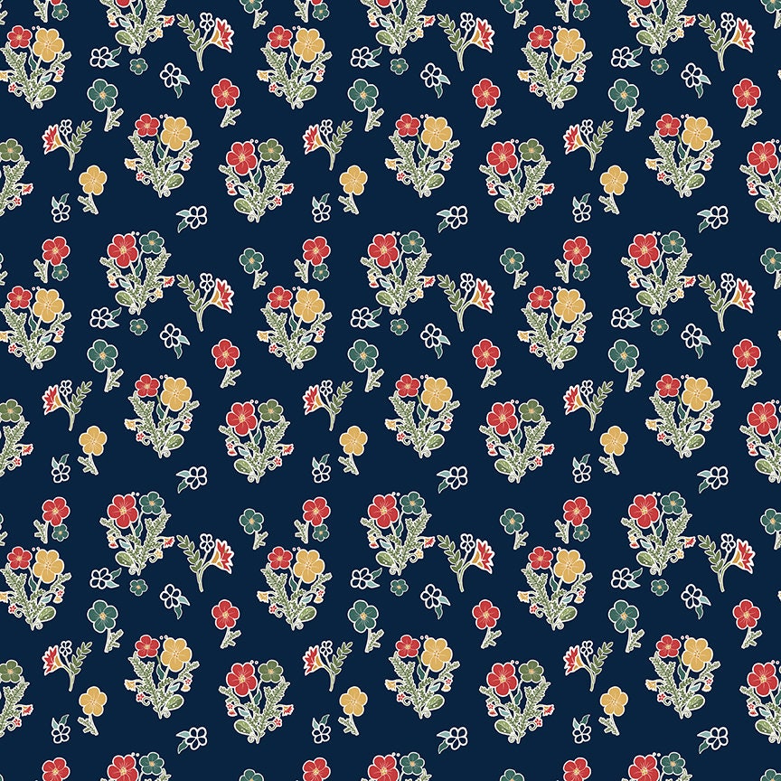 Love you Smore Floral Navy by Gracey Larson for Riley Blake Fabrics C12144-NAVY