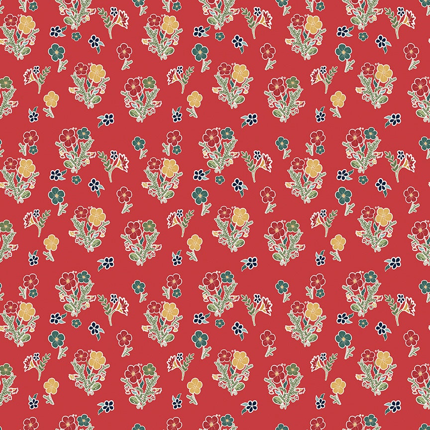 Love you Smore Floral Red by Gracey Larson for Riley Blake Fabrics C12144-RED