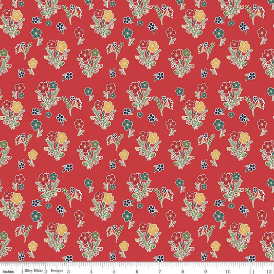 Love you Smore Floral Red by Gracey Larson for Riley Blake Fabrics C12144-RED