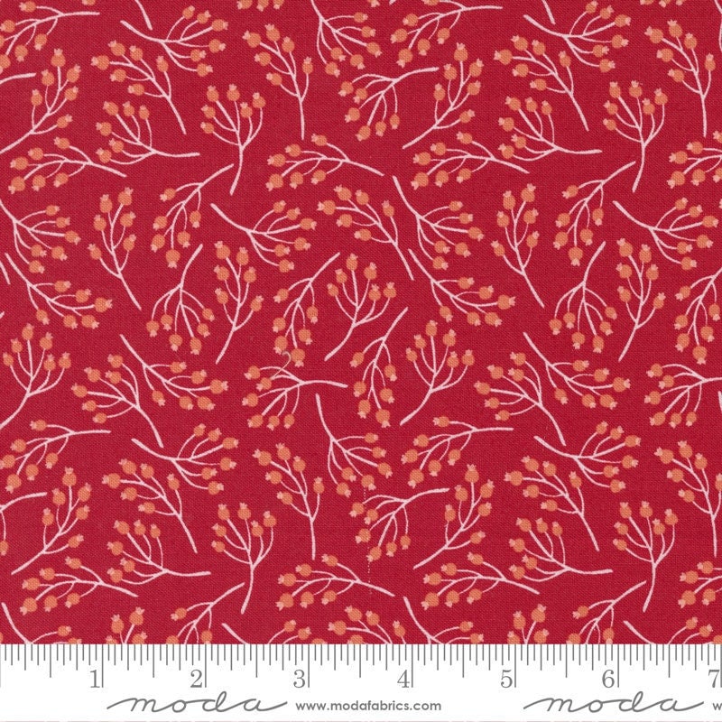 Joyful Joyful Holly Berry Poinsettia Red by Stacy Iest Hsu for Moda Fabrics 20806 22