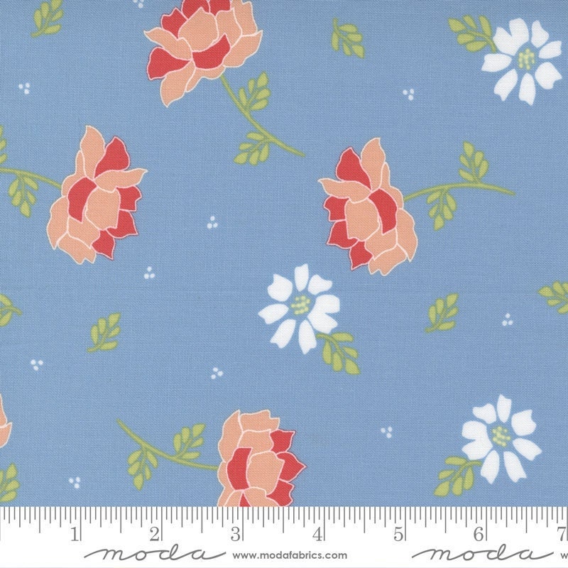 Emma Flourish Bluebell by Sherri and Chelsi for Moda Fabrics 37630 19