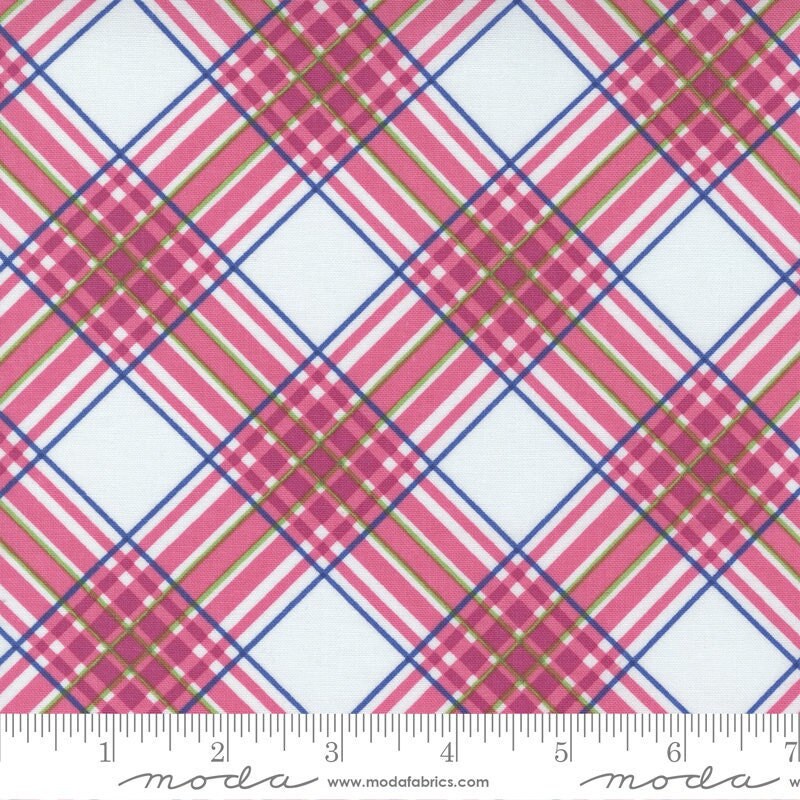 Picnic Pop Slushy Plaid Popping Pink by Me and My Sister Designs for Moda Fabrics 22434 15