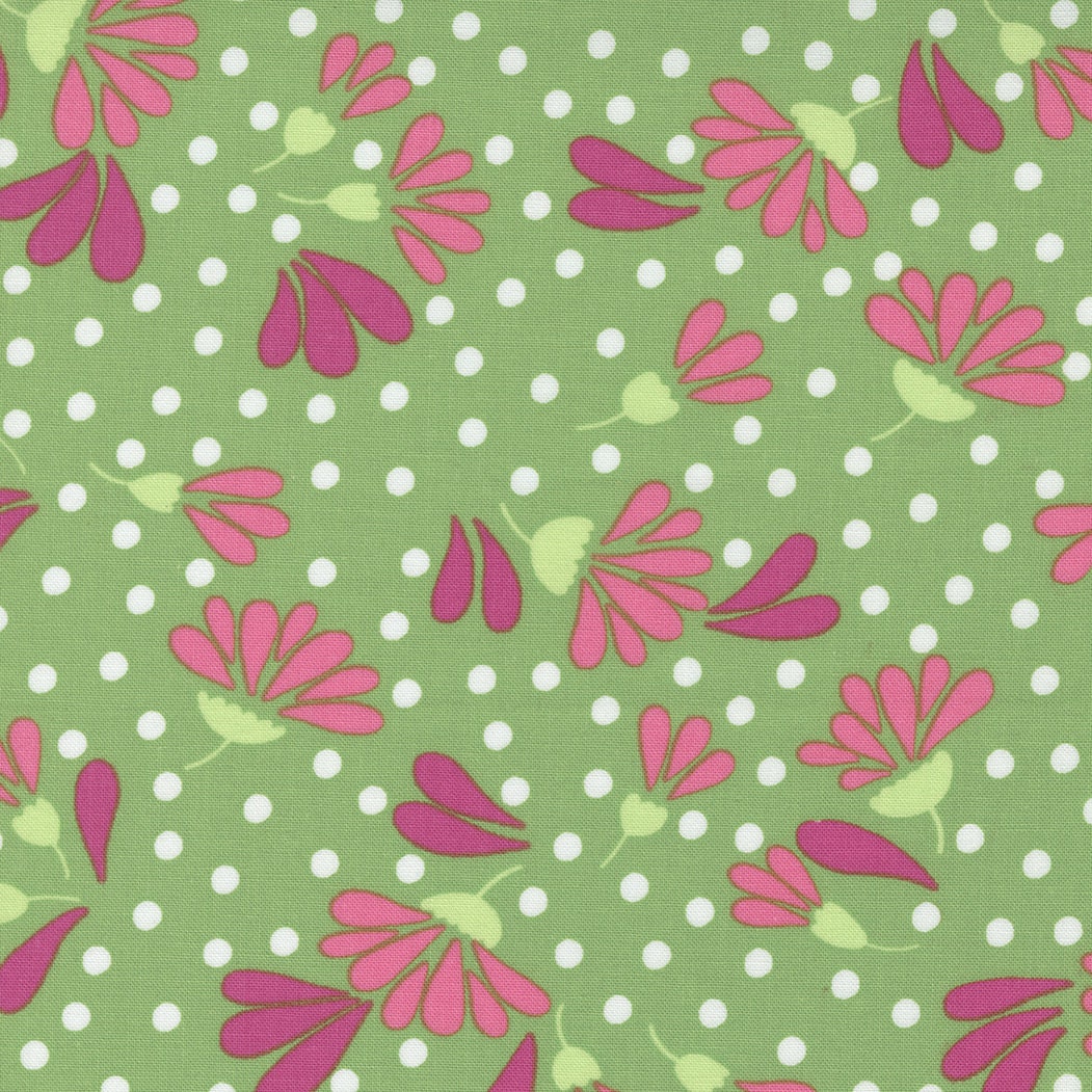 Picnic Pop Wild Flowerberry Grassy Green by Me and My Sister Designs for Moda Fabrics 22431 12