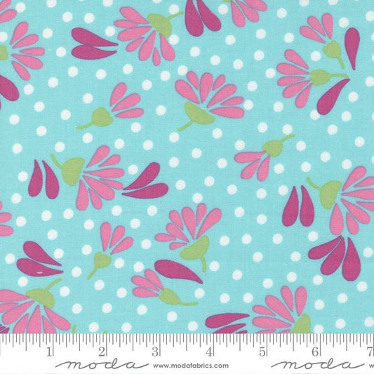 Picnic Pop Wild Flowerberry Awesome Aqua by Me and My Sister Designs for Moda Fabrics 22431 14