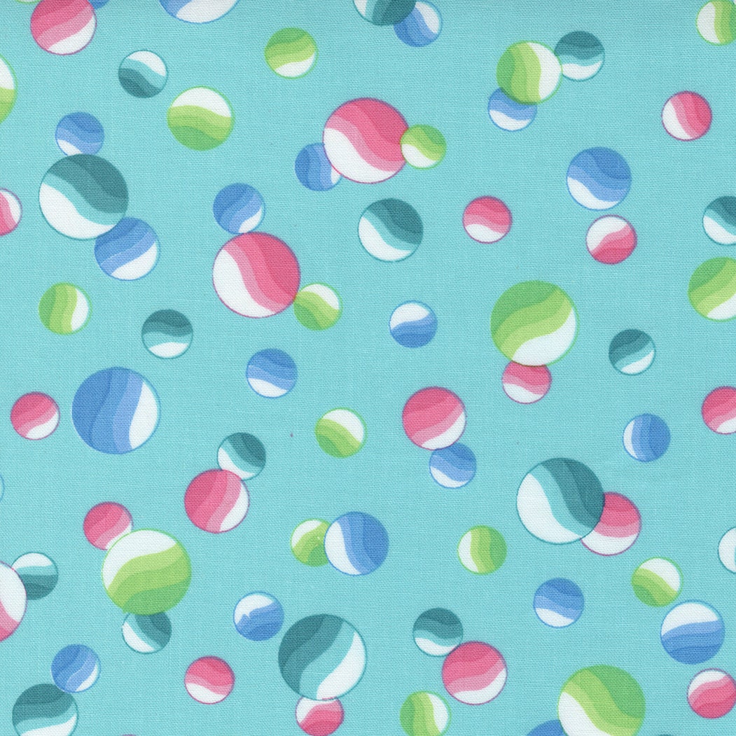 Picnic Pop Fizzy Bubbles Awesome Aqua by Me and My Sister Designs for Moda Fabrics 22432 14