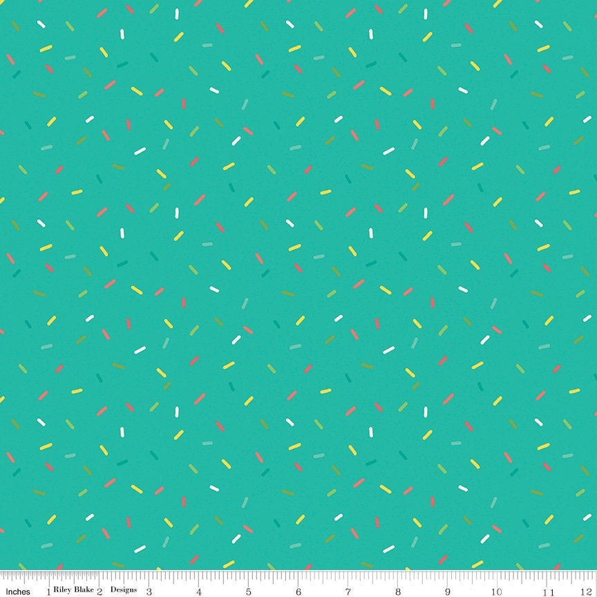 Gingham Cottage Confetti Teal C13018-TEAL by Heather Peterson for Riley Blake Fabrics