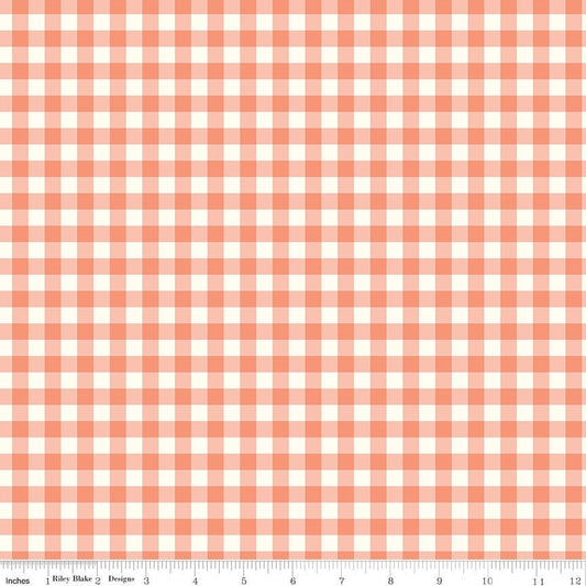 Gingham Cottage Gingham Coral C13014-CORAL by Heather Peterson for Riley Blake Fabrics