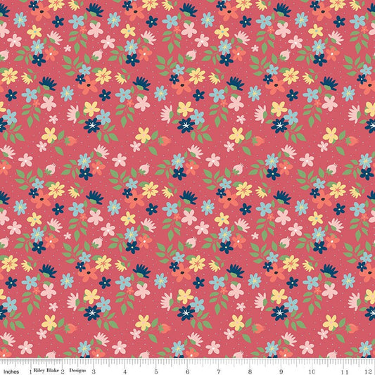 Sew Much Fun Floral Tearose by Echo Park Paper Co. for Riley Blake Fabrics C12456-TEAROSE