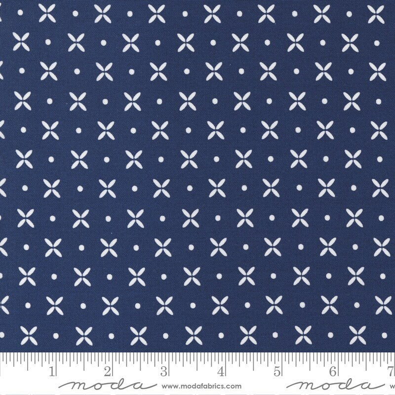 Simply Delightful Orange Peel Nautical Blue by Sherri and Chelsi for Moda Fabrics 37641 29